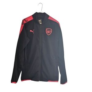 Puma AFC Arsenal Women's Full Zip Training Track Jacket Size: Medium Black/Pink